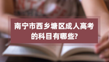 南宁市西乡塘区成人高考的科目有哪些?