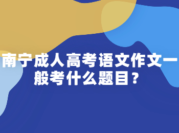 南宁成人高考语文作文一般考什么题目？