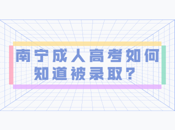 南宁成人高考如何知道被录取？