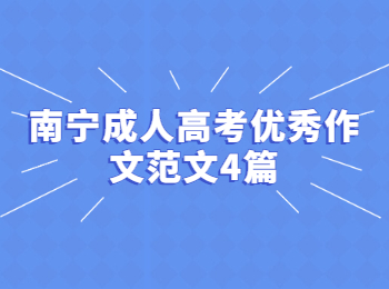 南宁成人高考优秀作文范文4篇