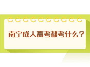 南宁成人高考都考什么?