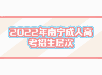 2022年南宁成人高考招生层次