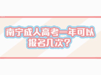 南宁成人高考一年可以报名几次？