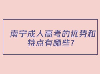 南宁成人高考的优势和特点有哪些？